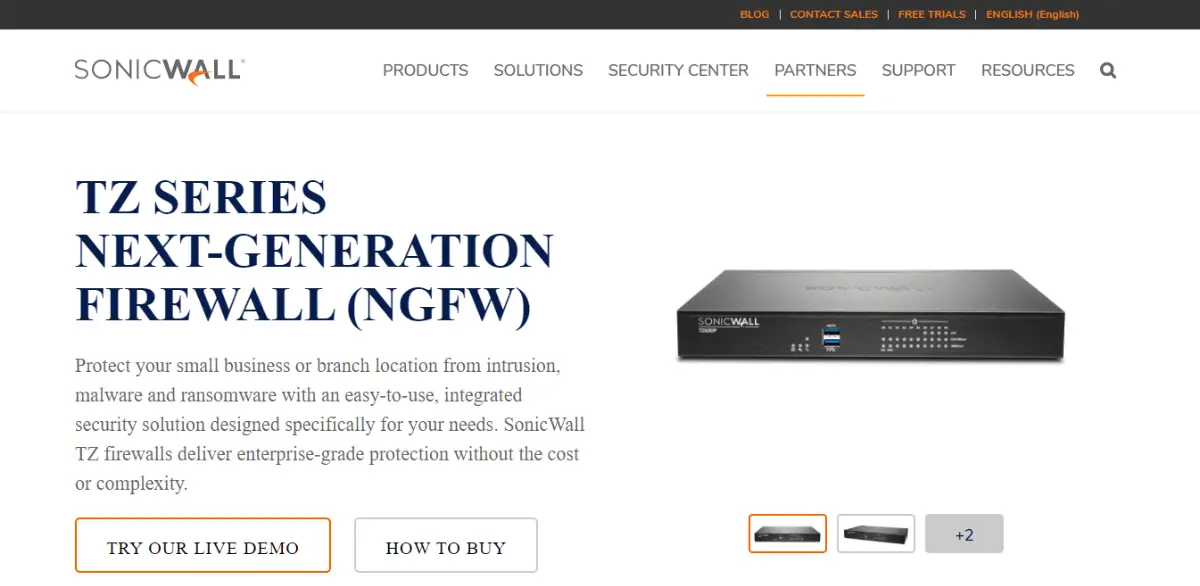 SonicWall TZ Series: Best for SMBs with remote offices
