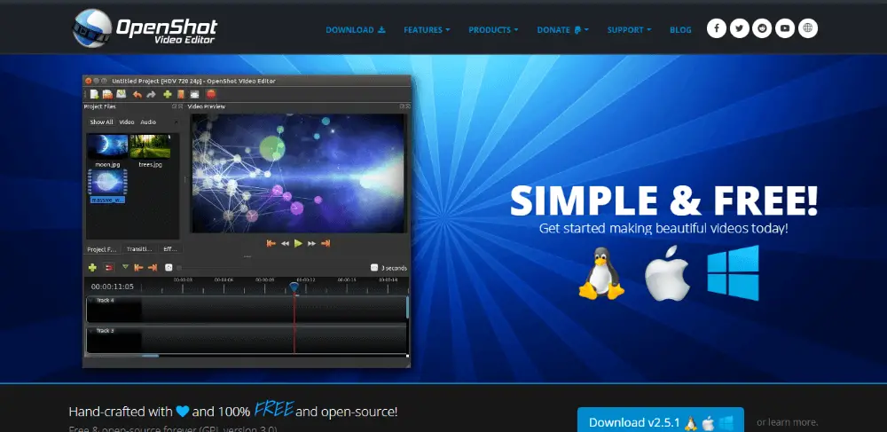 openshot video editor merge clips