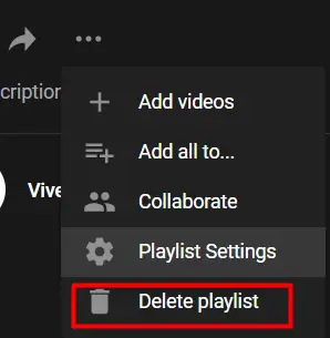 delete playlist