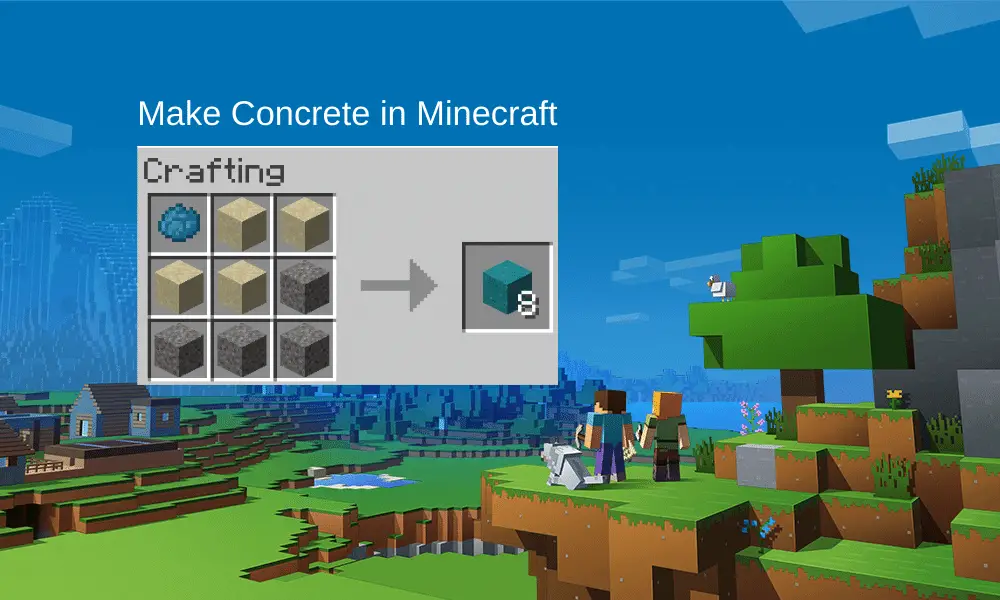 How To Make White Concrete In Minecraft 1.16.5 : How to Make Concrete