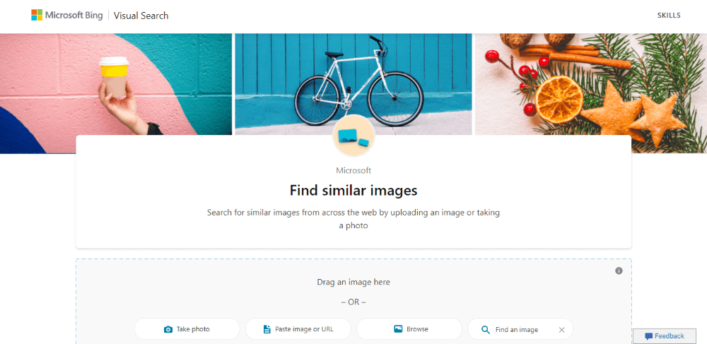 Bing Visual Search - most accurate reverse image search