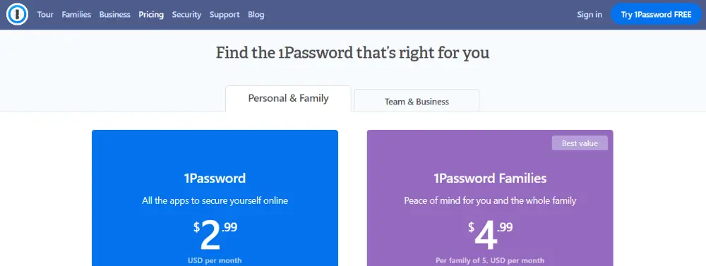 1Password - alternative to LastPass - best password manager