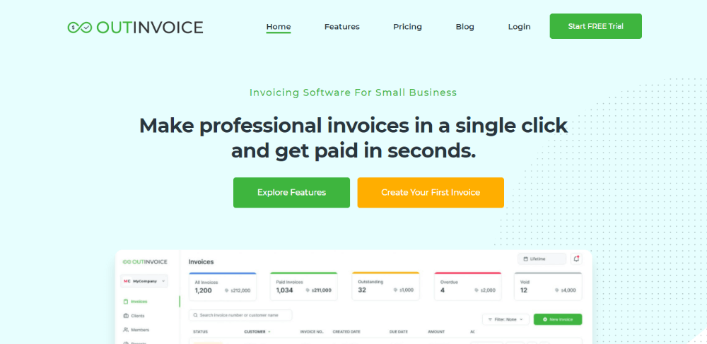 OutInvoice - FreshBooks Alternative - Invoice and Accounting Software