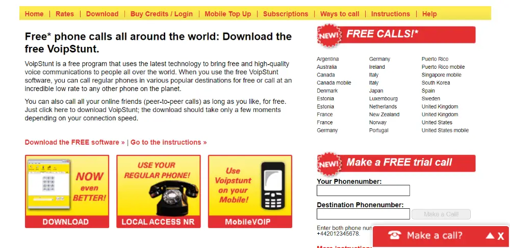 VoipStunt - FireRTC alternatives to make free international calls worldwide