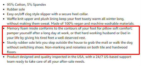 From this product description, we can see that it’s made of 100% vegan
