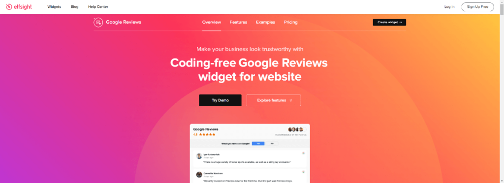 Elfsight - Google Reviews Widget 