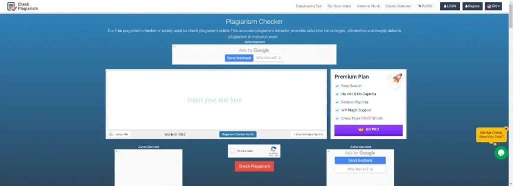 Check-plagiarism.com - Free Copyscape Alternatives