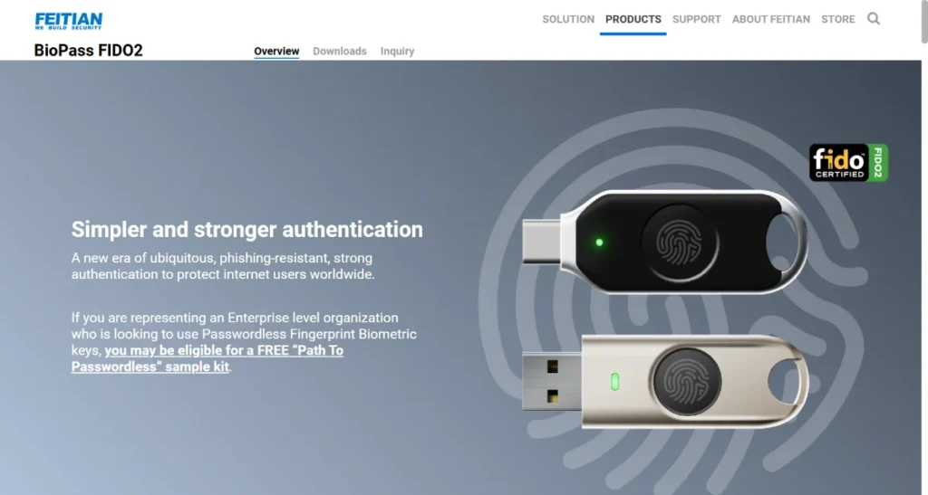 FEITIAN BioPass K49 Pro USB Security Key